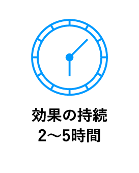 効果の持続2~5時間