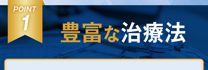 POINT1 豊富な治療法