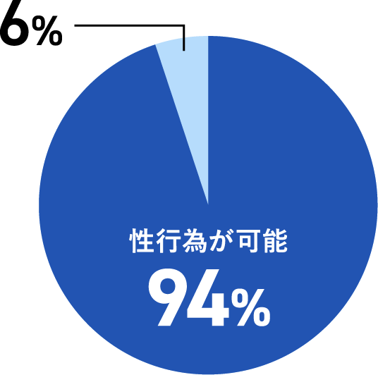性行為が可能 94%
